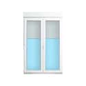 BALCONERA PVC OSCILOBATIENTE CON PERSIANA BLANCA 140X218CM - 1
