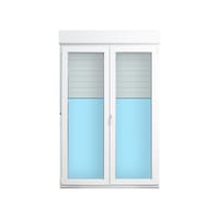 BALCONERA PVC OSCILOBATIENTE CON PERSIANA BLANCA 140X218CM - 1