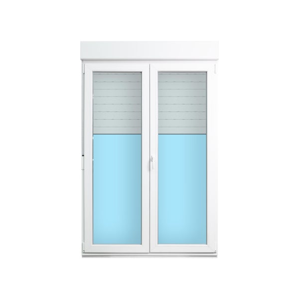 BALCONERA PVC OSCILOBATIENTE CON PERSIANA BLANCA 140X218CM