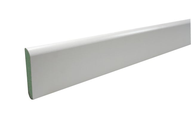 PACK 5 RODAPIES DM MELAMINA BLANCO 2200 X 70 X 09 MM