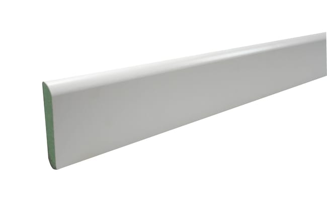 PACK 5 RODAPIES DM MELAMINA BLANCO 2200 X 90 X 15 MM - 1