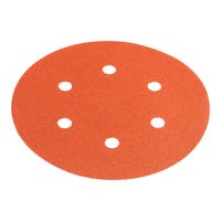 6 DISCOS DE LIJA 150MM 6 AGUJEROS GRANO 180 - 1