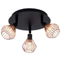 PLAFON 3 LUCES DALMA MARRON - 1