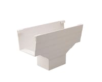 BAJANTE CENTRAL EVACUACIÓN PLUVIALES TRAPECIAL PVC BLANCO Ø26MM - 1