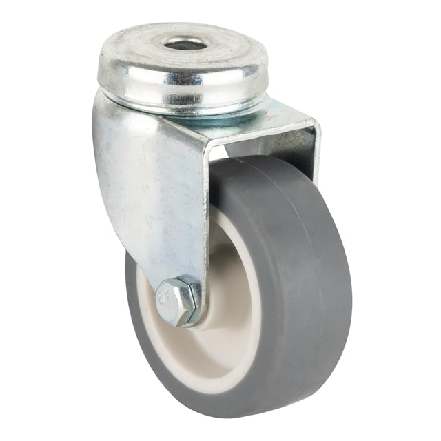 RUEDA EJE PASANTE GOMA  60 MM. RUEDAS ALEX