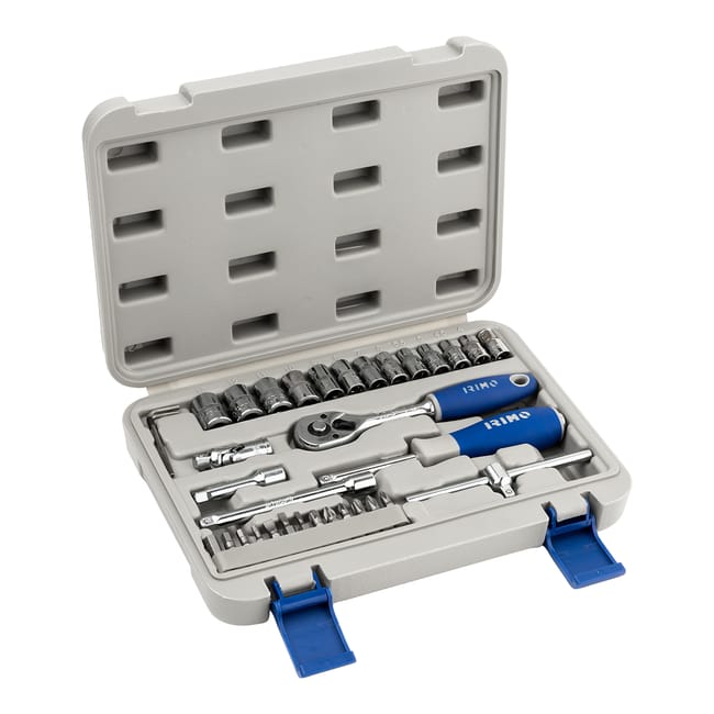 MALETIN 35 PIEZAS LLAVES DE VASO Y CARRACA IRIMO - 1