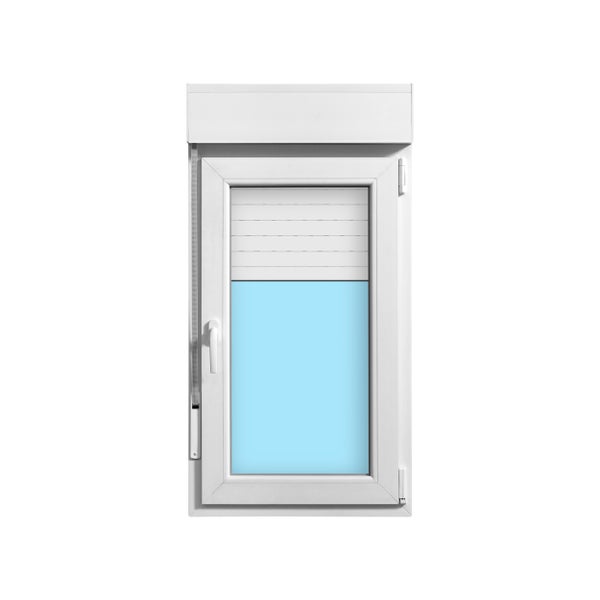 VENTANA PVC OSCILOBATIENTE CON PERSIANA BLANCA 60X115CM