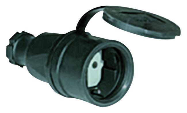 BASE AEREA CAUCHO 2P+TTL 16A IP44 NGR - 1