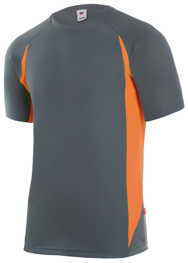CAMISETA TÉCNICA GRIS/NARANJA MANGA CORTA EYE BIRD TALLA M VELILLA 105501