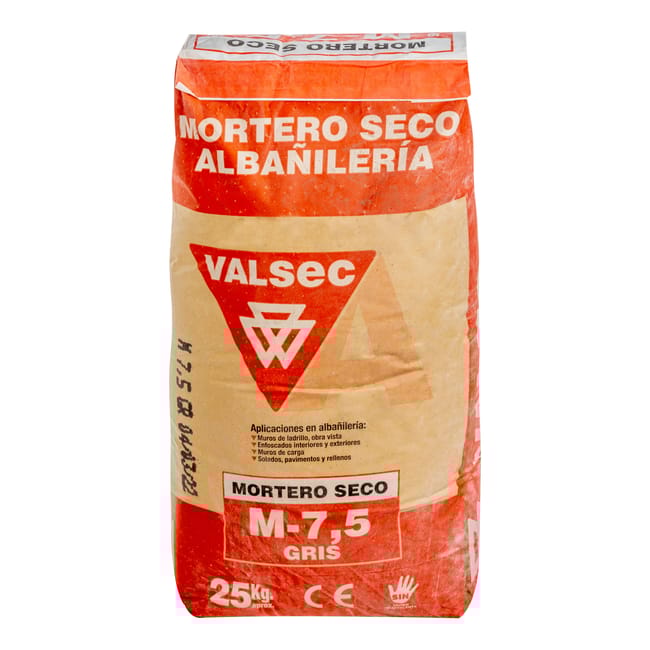 MORTERO SECO GRIS M7,5 VALSEC 25KG - 1