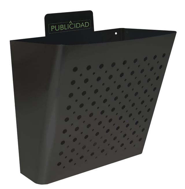 CESTA PUBLICIDAD METALICA 310 X 320 X 190  MM. NEGRA ARREGUI
