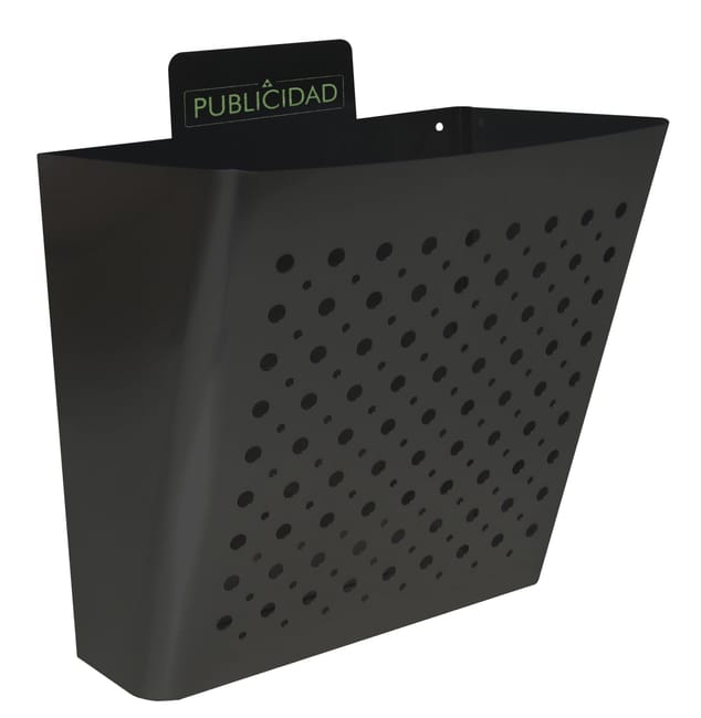 CESTA PUBLICIDAD METALICA 310 X 320 X 190  MM. NEGRA ARREGUI - 1