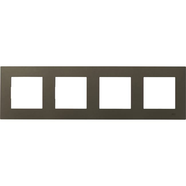 MARCO CUADRUPLE SERIE VIVA NEGRO - 1