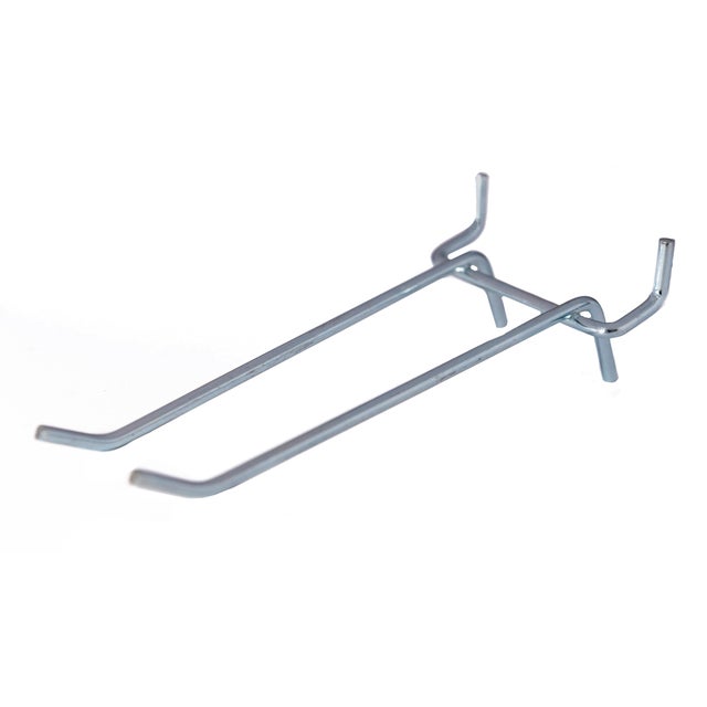 GANCHO DOBLE PARA COLGAR EN PARED METÁLICO 100MM