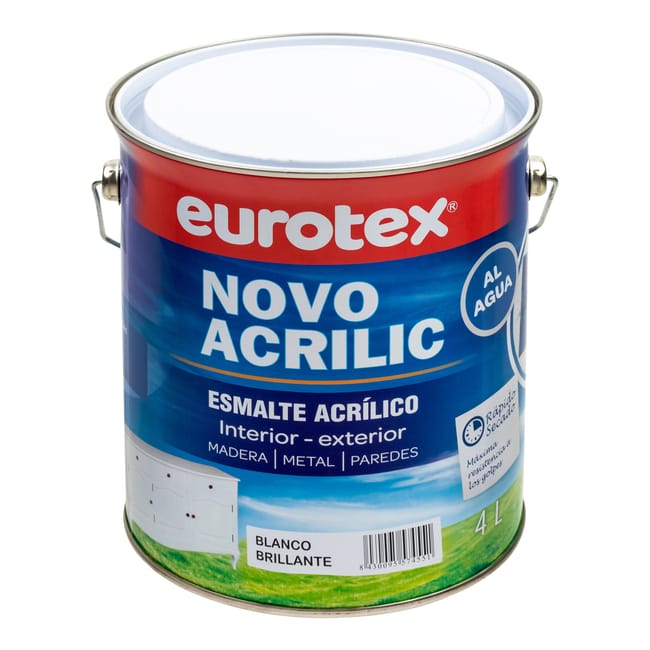 ESMALTE ACRÍLICO BRILLANTE NOVOACRILIC 4L BLANCO - 1