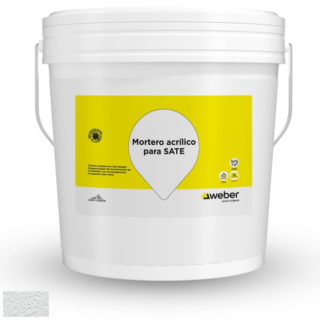 MORTERO ACRÍLICO WEBER SATE 25 KG BLANCO - 1
