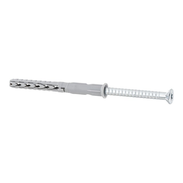 TACO DE EXPANSIÓN DE PLÁSTICO DIÁMETRO 8MM LONGITUD 80MM CON TORNILLO FISCHER SXR 16UDS