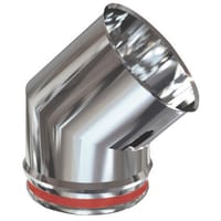 CODO 45º INOXIDABLE PARED SIMPLE 80MM - 1