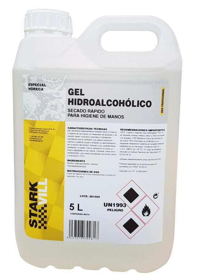 GEL HIDROALCOHOLICO 5L