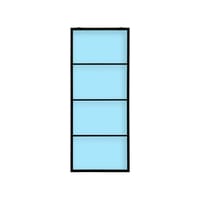 PUERTA ALUMINIO CORREDERA ATELIER CON GUIA CORREDERA INCLUIDA 4 PAÑOS NEGRO 85X208 - 1