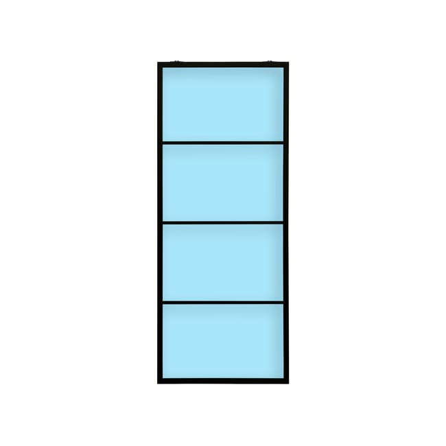 PUERTA ALUMINIO CORREDERA ATELIER CON GUIA CORREDERA INCLUIDA 4 PAÑOS NEGRO 85X208 - 1