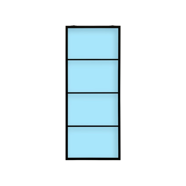 PUERTA ALUMINIO CORREDERA ATELIER CON GUIA CORREDERA INCLUIDA 4 PAÑOS NEGRO 85X208