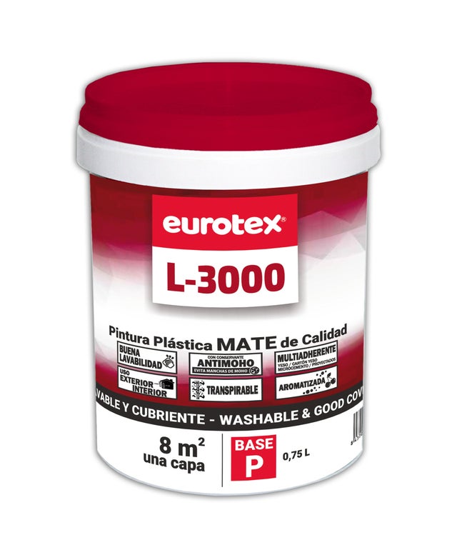 BASE PINTURA PLÁSTICA MATE L3000 750ML TONOS CLAROS