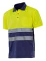 POLO MANGA CORTA ALTA VISIBILIDAD AZUL AMARILLO TALLA M VELILLA 305504 - 1