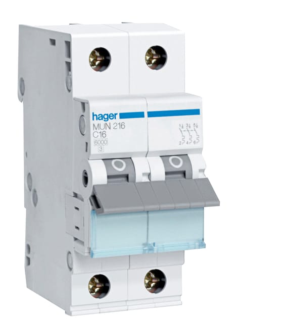 AUTOMÁTICO MAGNETOTÉRMICO 2P 10A HAGER - 1