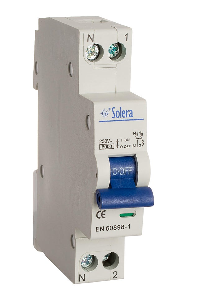 AUTOMÁTICO MAGNETOTÉRMICO 1 P+N 1 MODU 25A SOLERA
