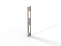 CHAPA CERRADERO LARGO REGULABLE ALUMINIO BLANCO - 1