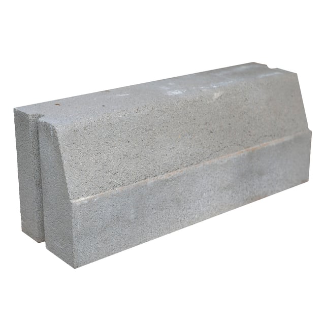 BORDILLO DE HORMIGÓN TRAPEZOIDAL GRIS CALIZO 50X20X15CM