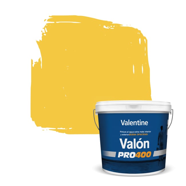 PINTURA PLASTICA MOSTAZA MATE 2,5L VALÓN PRO400 - 1