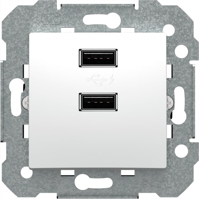 TOMA DOBLE USB VIVA BLANCO