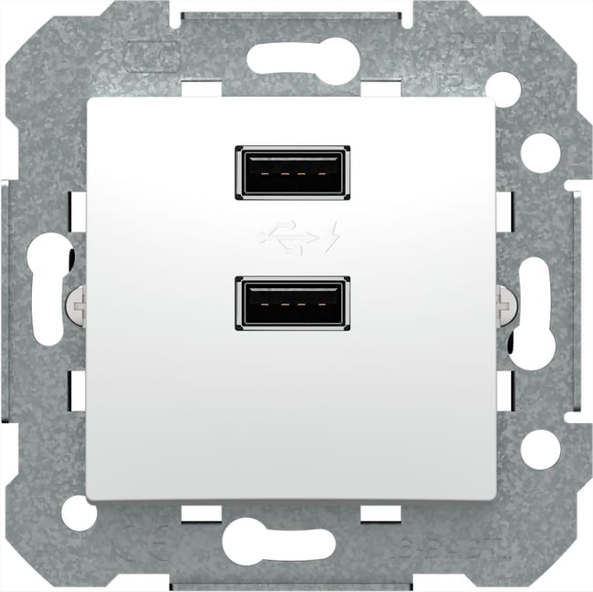 TOMA DOBLE USB VIVA BLANCO - 1