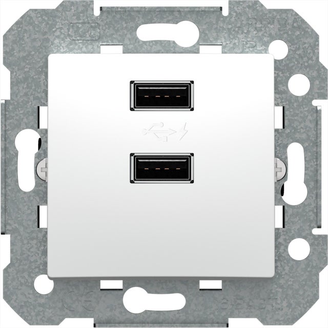 TOMA DOBLE USB VIVA BLANCO