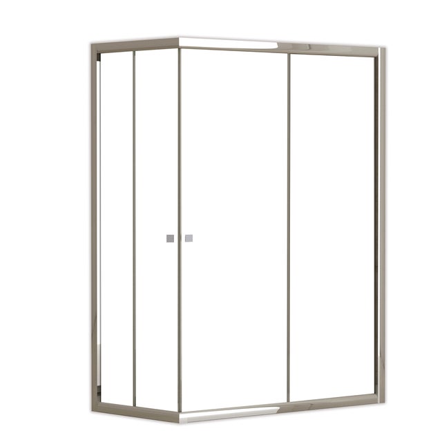 MAMPARA DE DUCHA RECTANGULAR CORREDERA CATANIA PRO 80X120CM CROMO
