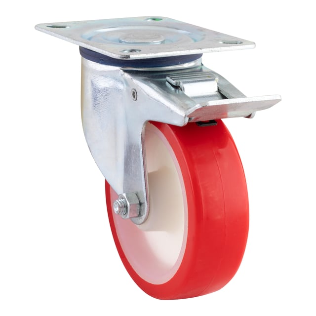 RUEDA 100MM POLIURETANO. HASTA 120KG. LLANTA ACERO