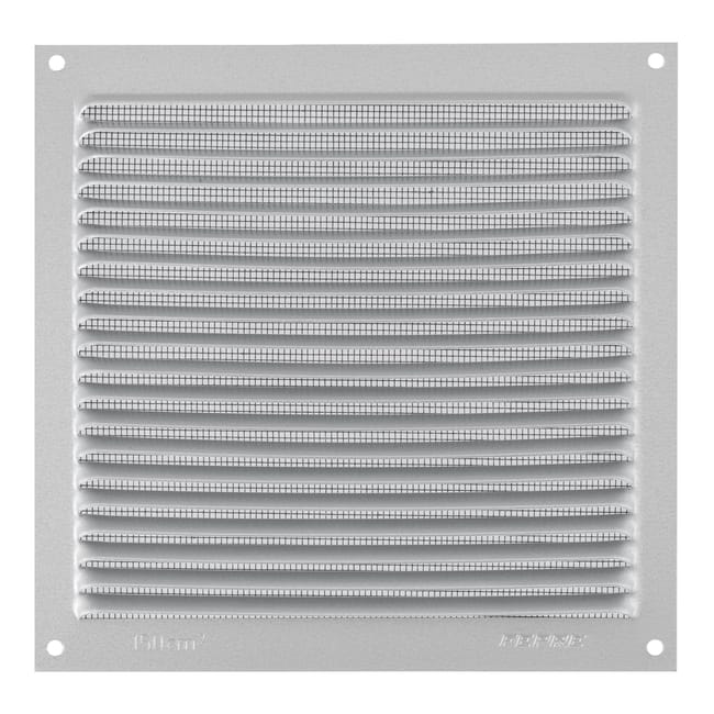REJILLA DE VENTILACION CON MOSQUITERA SOBREPONER ALUMINIO BRUTO 17 X 17 CM. ESPESOR 0.8  MM - 1