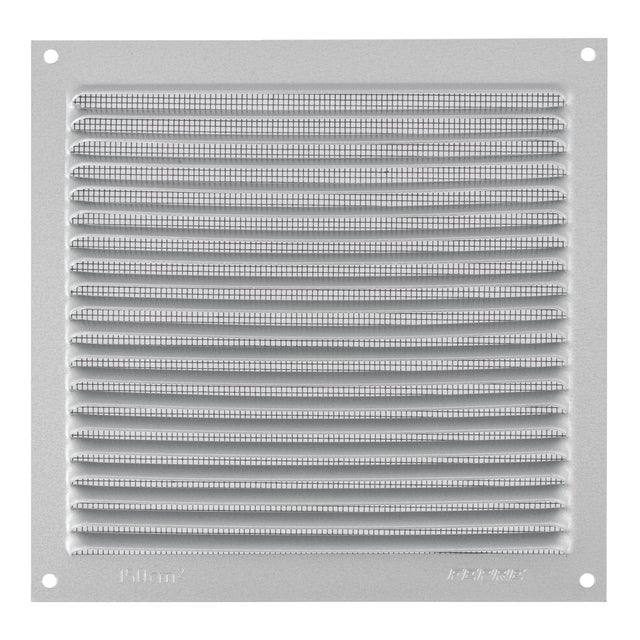 REJILLA DE VENTILACION CON MOSQUITERA SOBREPONER ALUMINIO BRUTO 17 X 17 CM. ESPESOR 0.8  MM