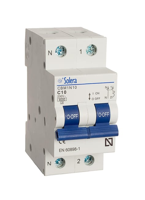 AUTOMÁTICO MAGNETOTÉRMICO 1 P+N 10A SOLERA - 1