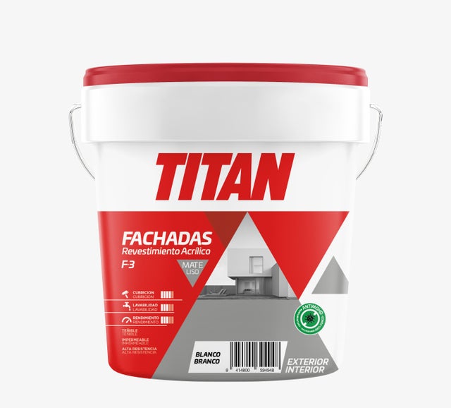 PINTURA PLÁSTICA INTERIOR/EXTERIOR MATE T3 4L BLANCO