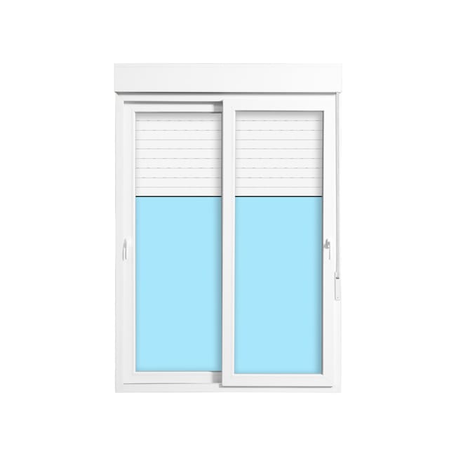 BALCONERA PVC CORREDERA CON PERSIANA BLANCA 150X218CM - 1