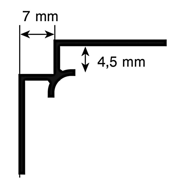 PERFIL METALICO BLANCO RINCONERA  280CM