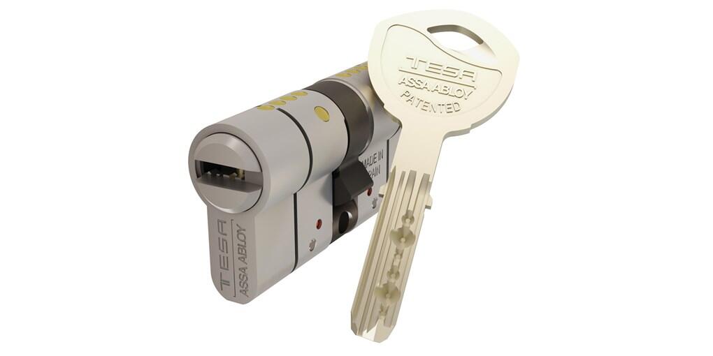 CILINDRO SEGURIDAD ANTIROTURA Y ANTIBUMPING 30 X 40 MM. NIQUEL T70 TESA - 4