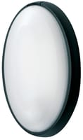 APLIQUE ANTIVANDALICO OVAL PLASTICO NEGRO 100W - 1