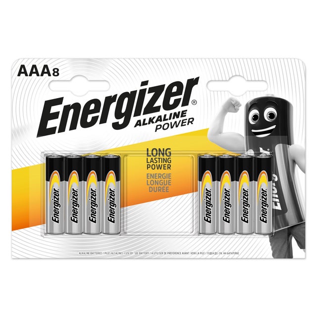 8 ALCALINAS ENERGIZER CLASICA AAA