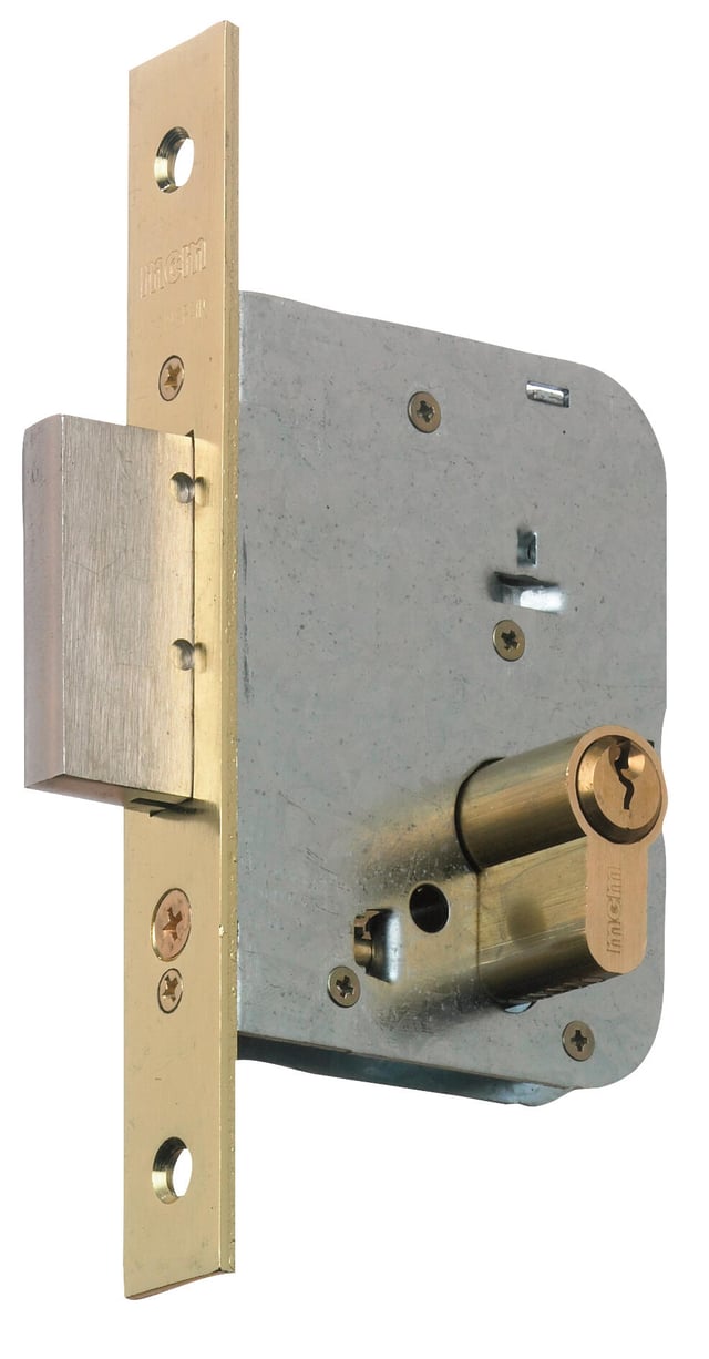 CERRADURA EMBUTIR PUERTA DE MADERA 40  MM. 1612 NIQUELADO DOM-MCM