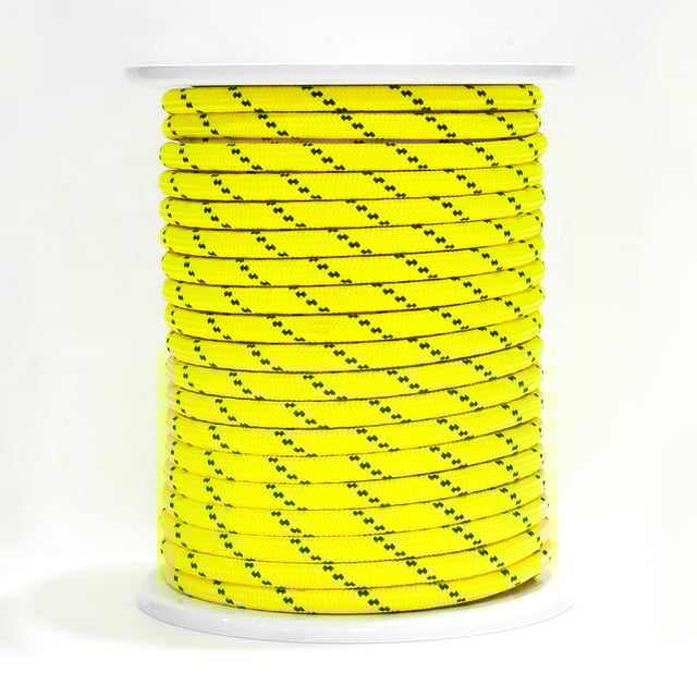 CUERDA POLIESTER TRENZADA CON ALMA  6MM. 1M FLUOR ROMBULL