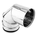 CODO 90º INOXIDABLE PARED SIMPLE 125MM - 1